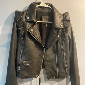 Cute Paige Ruffle Leather Jacket